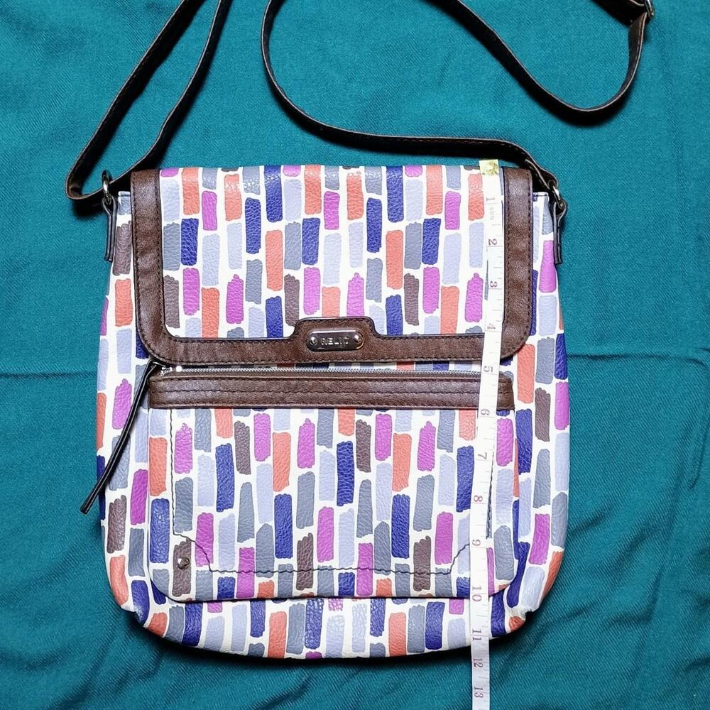 Relic Fossil Y2K Crossbody Bag - Multicolor Geo Pattern (EUC)